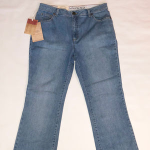 LANDS' END Light Blue Stretch Denim Boot Leg Jeans